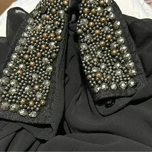 ✅Women’s Sheer Top with Embellished Collar - Picture 7 of 15